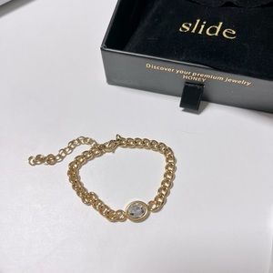 Slide jewels - gold bracelet, waterproof stainless steel gold